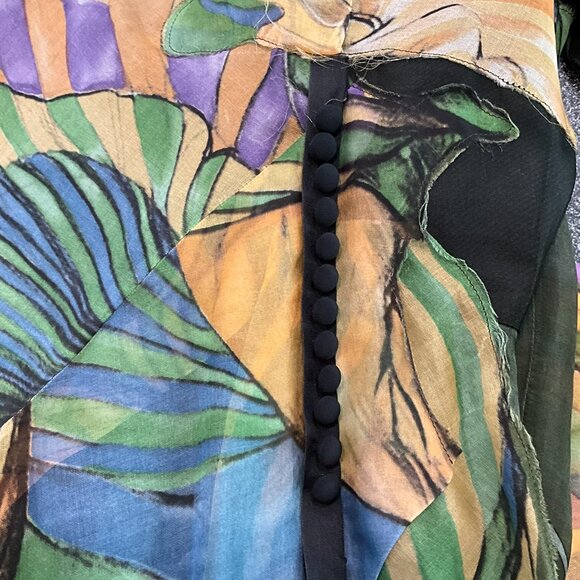 Prada Runway Butterfly Print 100% Silk Dress, Size 42, Made in Italy. - Picture 5 of 6